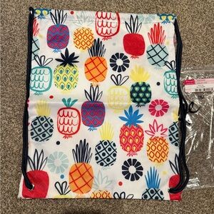 Thirty-One Multicolor Pineapple Kids Drawstring Bag